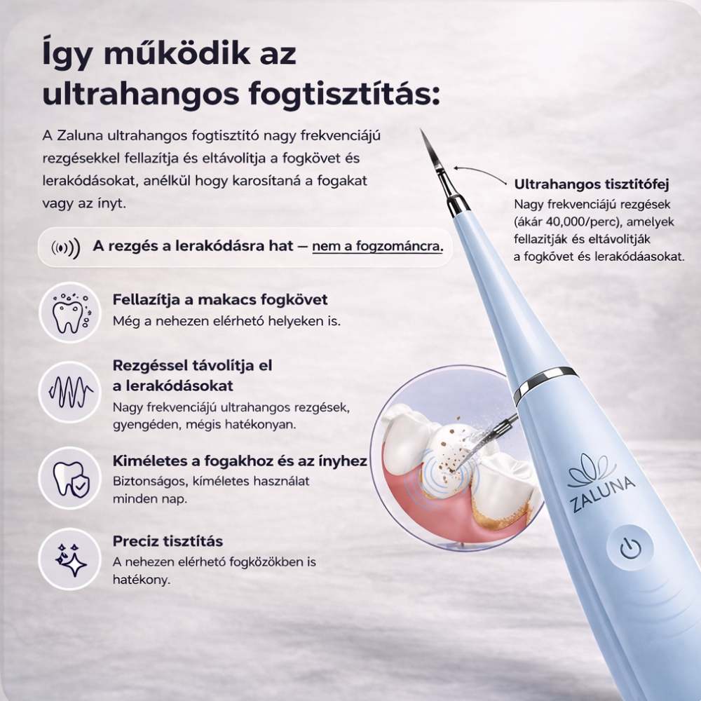 Zaluna ultrahangos fogtisztító